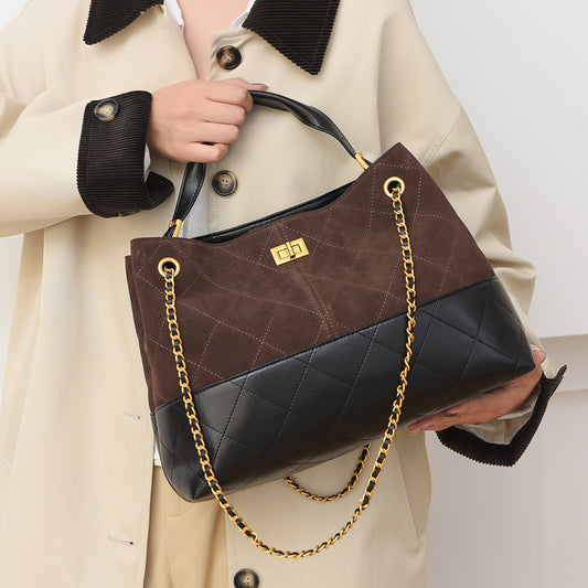 SAVOIE New Fall/Winter Frosted Shoulder Bag - Retro Large Commuter Handbag SAVOIE