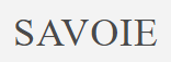 SAVOIE