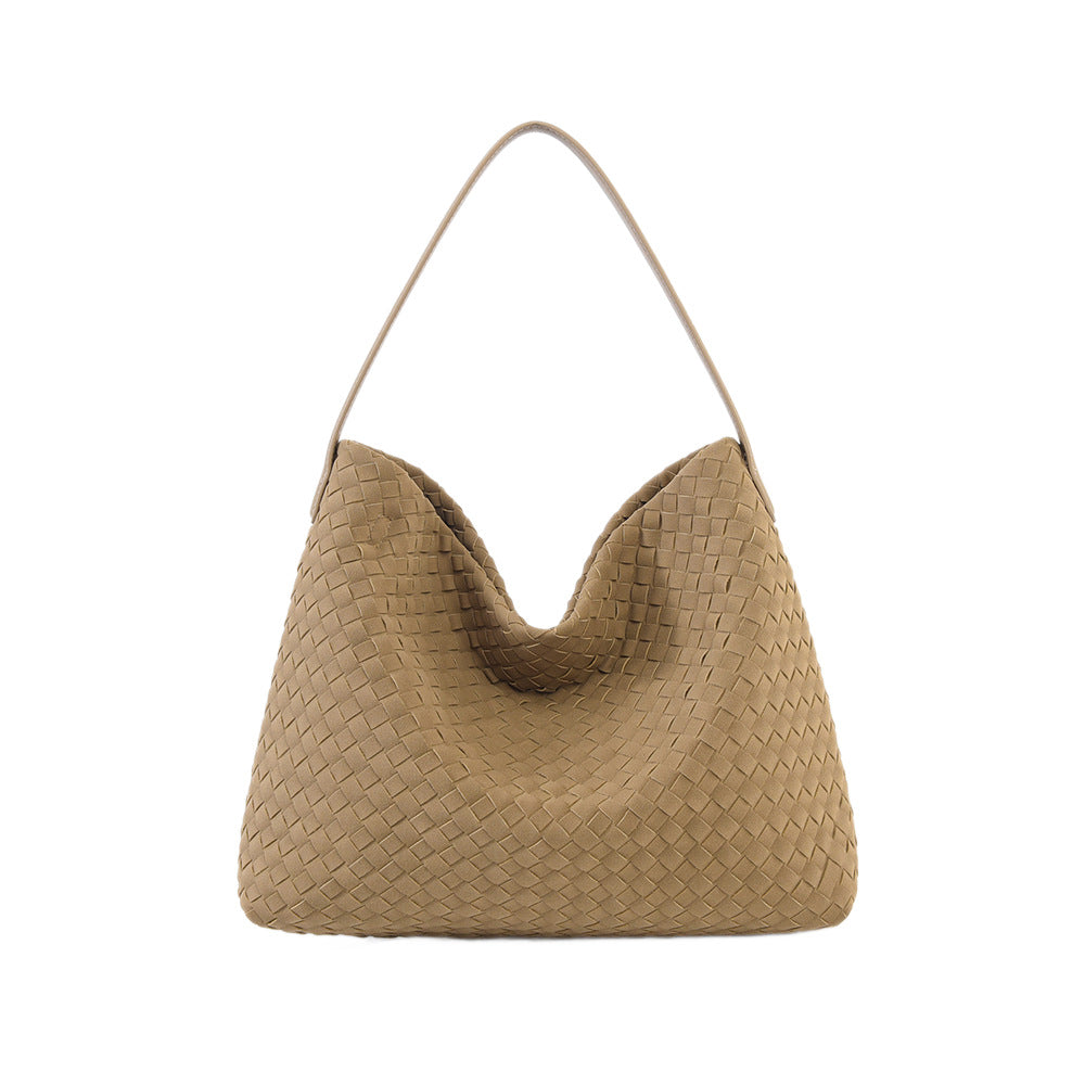 SAVOIE New Fall/Winter Hand-Woven Tote Bag - Frosted Large Commuter Purse SAVOIE