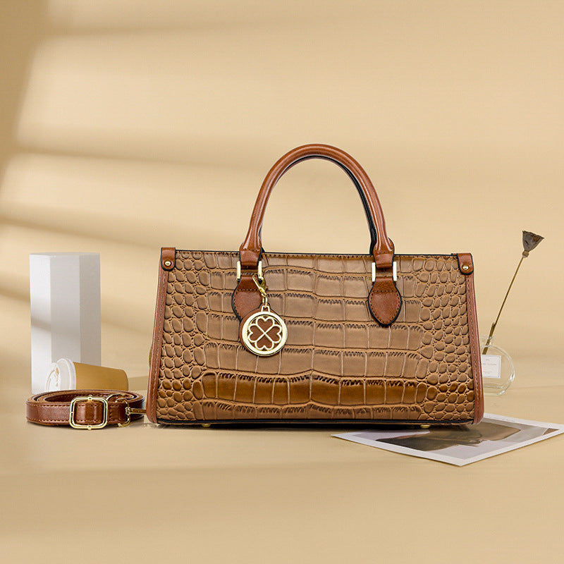 SAVOIE New Retro Croc-Embossed Handbag - Multi-Way Commuter Crossbody Bag SAVOIE