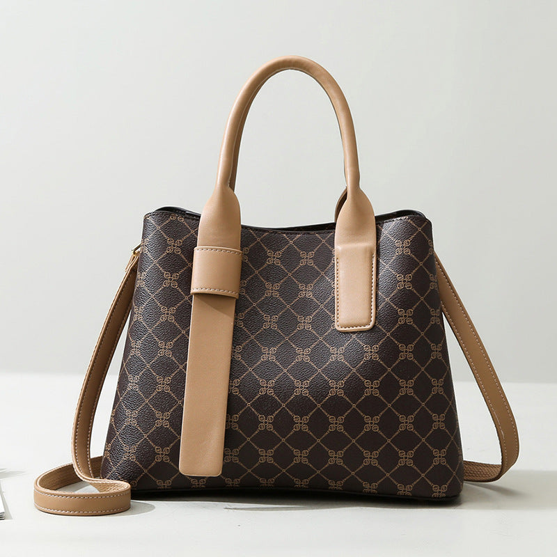 SAVOIE Retro Monogram Tote Bag - Multi-Way Crossbody & Top-Handle Purse SAVOIE