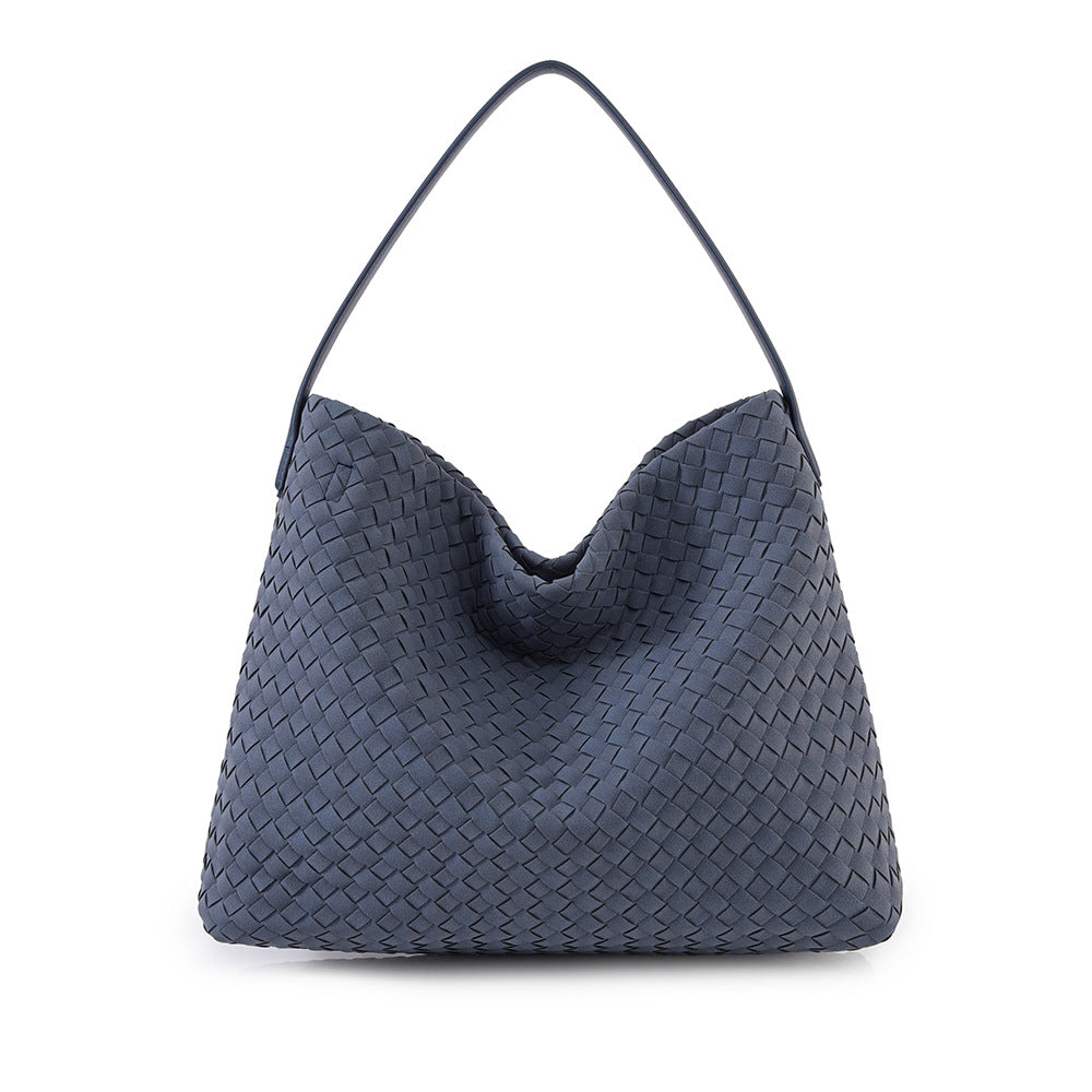 SAVOIE New Fall/Winter Hand-Woven Tote Bag - Frosted Large Commuter Purse SAVOIE