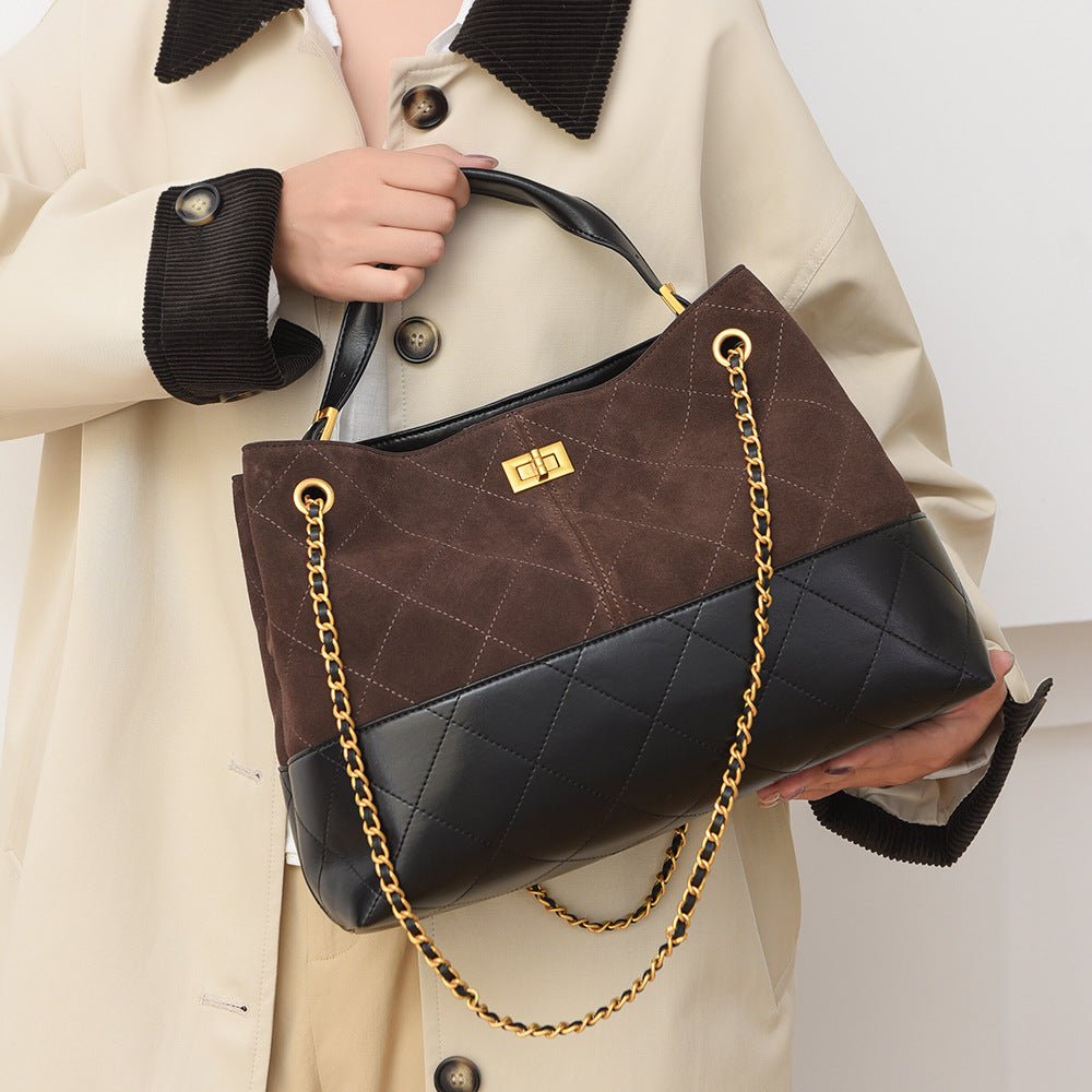 SAVOIE New Fall/Winter Frosted Shoulder Bag - Retro Large Commuter Handbag SAVOIE