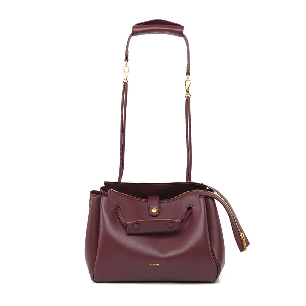 SAVOIEL Soft Leather Tote Bag - Large Capacity Commuter Crossbody for Women SAVOIE