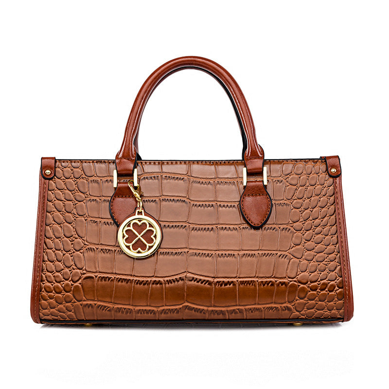 SAVOIE New Retro Croc-Embossed Handbag - Multi-Way Commuter Crossbody Bag SAVOIE