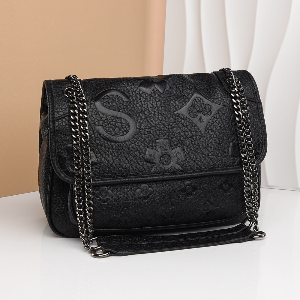 SAVOIE Classic Microfiber Hobo Bag - Large Embossed Messenger Crossbody SAVOIE