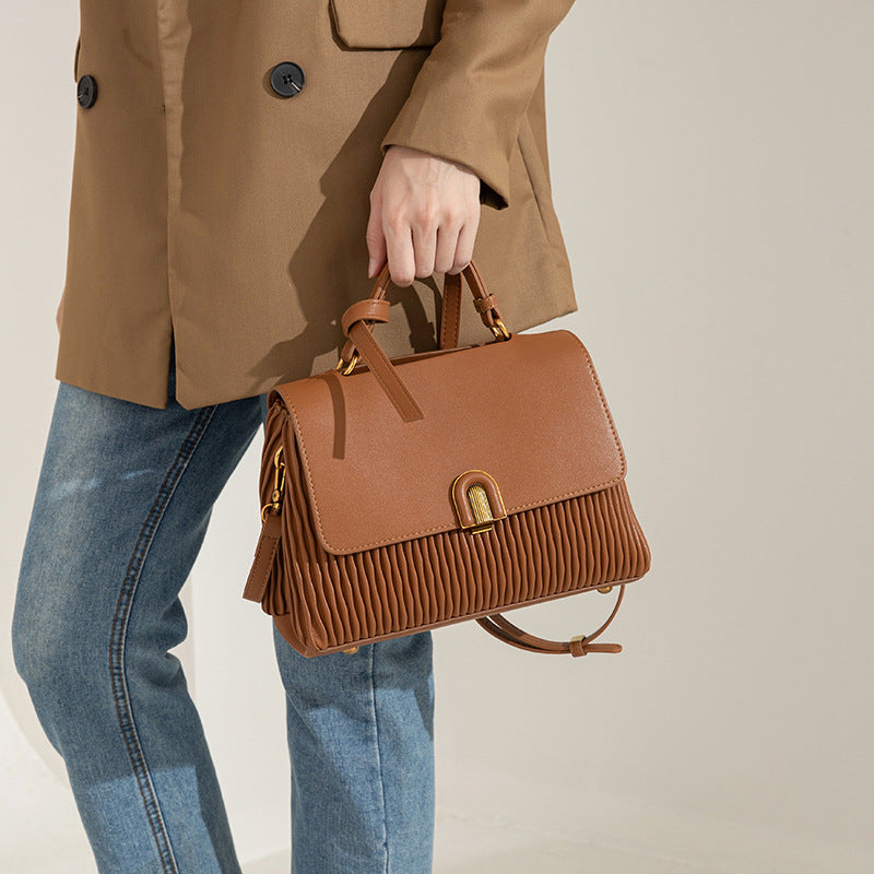 SAVOIE New Soft Leather Handbag - Large Capacity Commuter Crossbody Purse SAVOIE