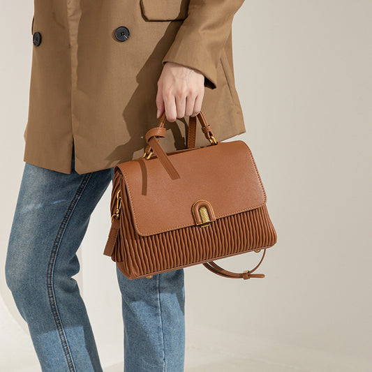 SAVOIE New Soft Leather Handbag - Large Capacity Commuter Crossbody Purse SAVOIE